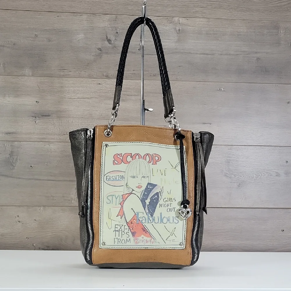 Brighton Fashionista Scoop Tote Shoulder Bag Purse Handbag